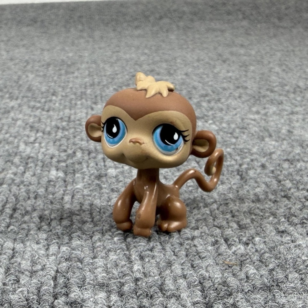 Hasbro Littlest Pet Shop Brown Cute Monkey Mini Figure 2007 #564 LPS Toy 2007